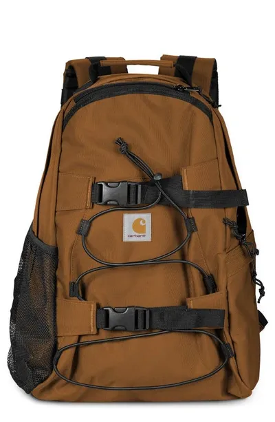 Carhartt Kickflip Canvas Backpack In Deep Heather Brown