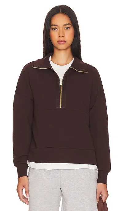 Varley Roeder Half-zip Midlayer In Brown