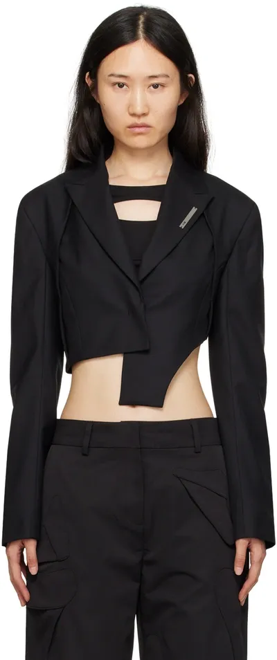 Heliot Emil Black Cropped Blazer