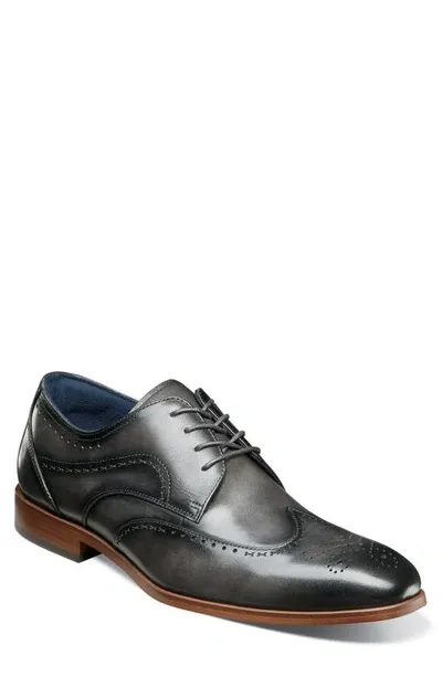 Stacy Adams Brayden Wingtip Oxford In Gray