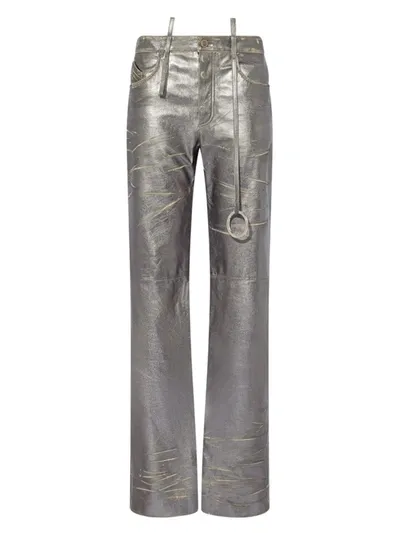 Attico Silver Long Pants