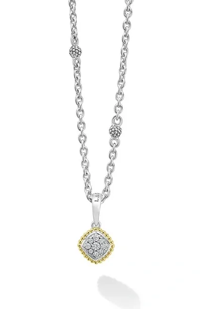 Lagos Rittenhouse Diamond Pendant Necklace In Silver/gold