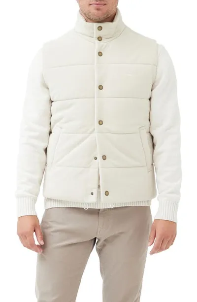 Rodd & Gunn Lake Ferry Quilted Cotton Vest In Sand