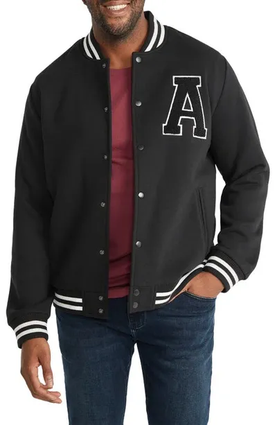 Johnny Bigg Letterman Bomber Jacket In Black