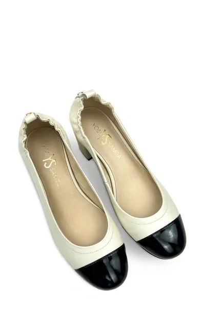 Yosi Samra Heidi Cap Toe Pump In Bone