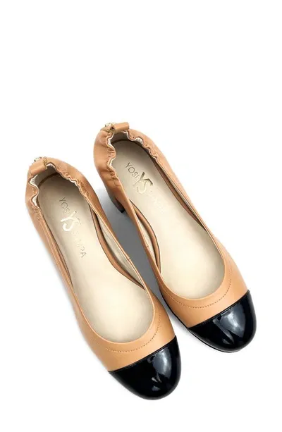 Yosi Samra Heidi Cap Toe Pump In Beige