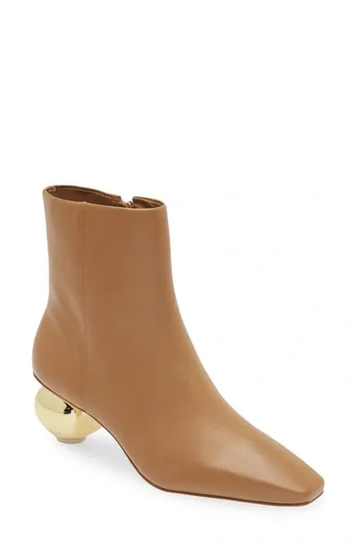 Cult Gaia Mari Leather Bootie In Camel