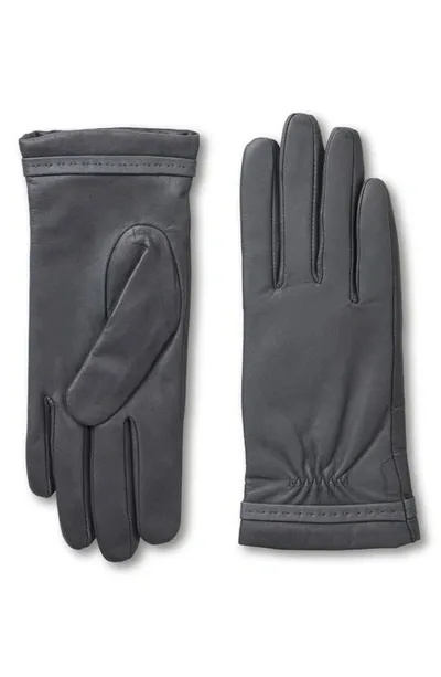 Bruno Magli Classic Leather Gloves In 020gry