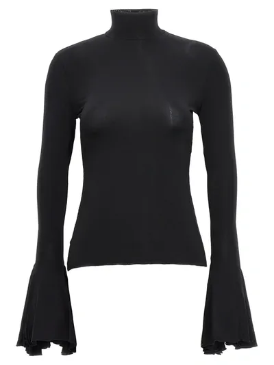 Nensi Dojaka Godet Cuffs Tops Black