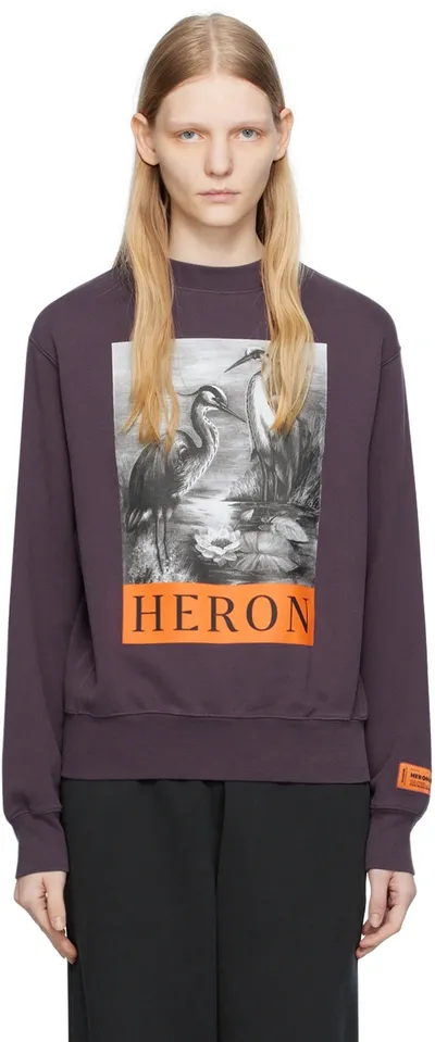 Heron Preston Purple Graphic Sweatshirt