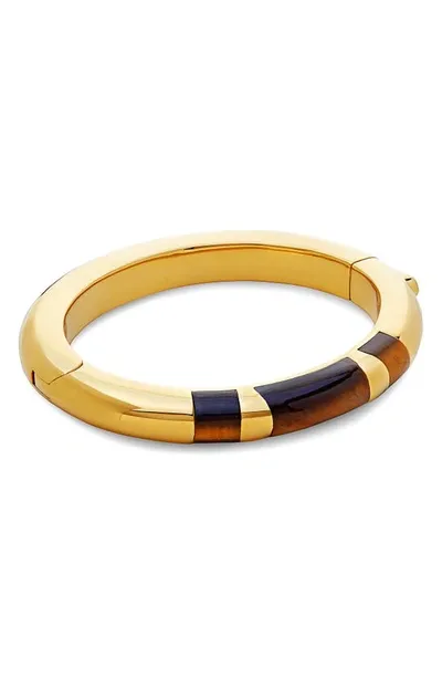 Monica Vinader Kate Young Gemstone Bangle Bracelet In Gold