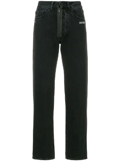 Off-white Classic Straight Leg Jeans In Black