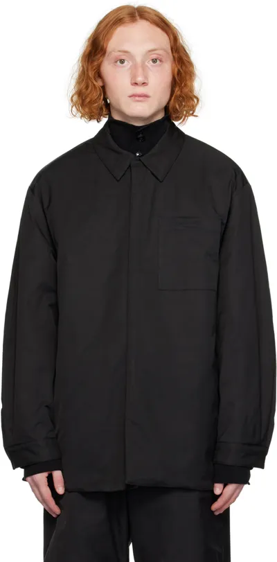 Amomento Reversible Quilted Shirt Jacket In Black