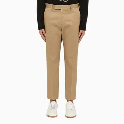 Pt Torino Beige Cotton Trousers