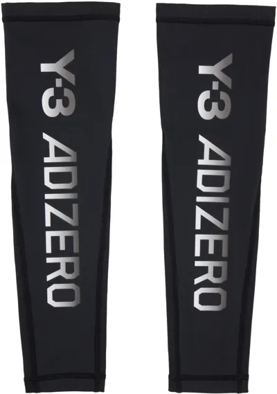 Y-3 Black Printed Arm Warmers