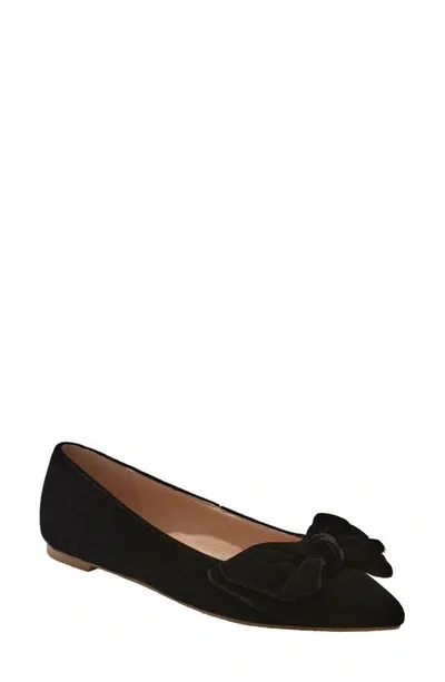 Jack Rogers Debra Pointed Toe Flat In Black