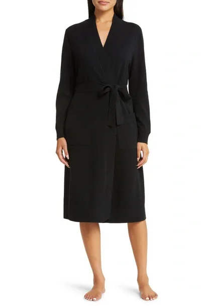 Nordstrom Cashmere Robe In Black Rock