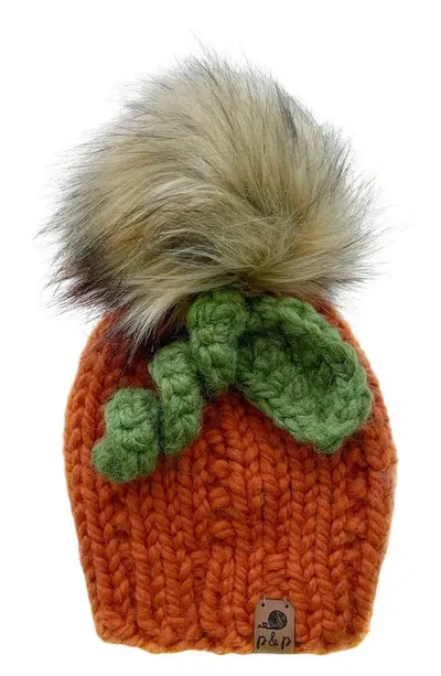 Pine + Poppy Kids' Pumpkin Beanie