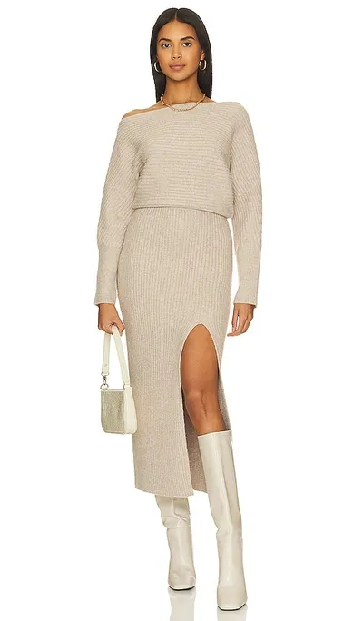 Line & Dot Women's Alta Rib-knit Sweaterdress In Oatmeal