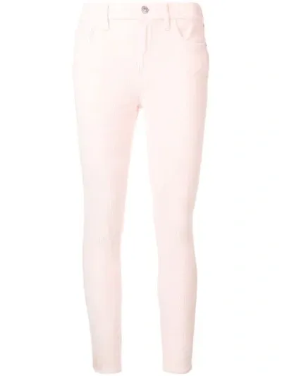 Current Elliott The Stiletto High Waist Ankle Corduroy Pants In Pink