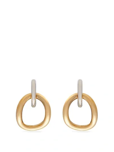 Charlotte Chesnais Inner Naho Gold-vermile And Silver-plated Earrings In Multi