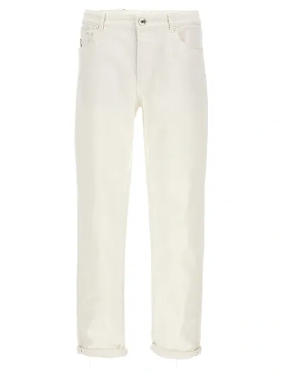 Brunello Cucinelli Traditional Fit Jeans White