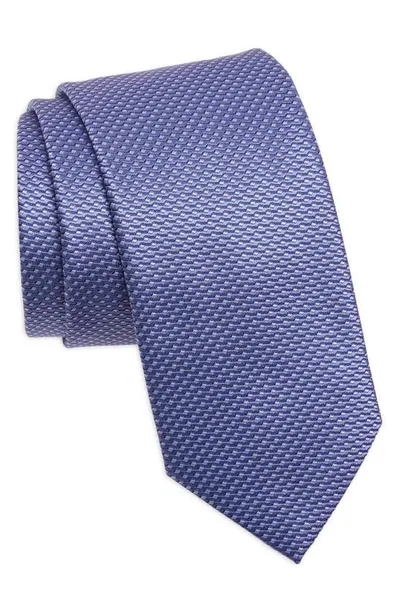 Eton Geo Silk Tie In Dk Prple