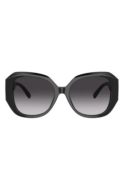 Tiffany & Co 55mm Gradient Square Sunglasses In Black