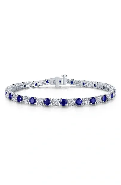 Lafonn Alternating Simulated Diamond Tennis Bracelet In Blue