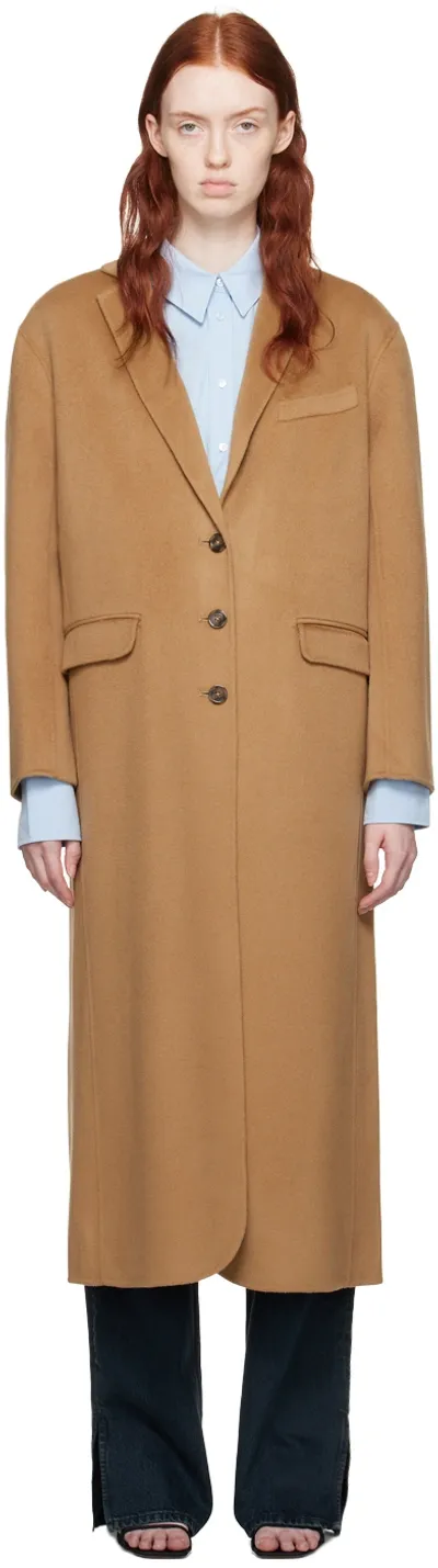 Anine Bing Tan Quinn Coat In Brown