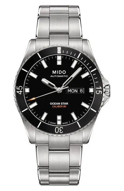 Mido Multifort Watch, 42mm In Black/silver