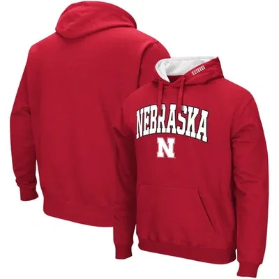 Colosseum Scarlet Nebraska Huskers Arch & Logo 3.0 Pullover Hoodie