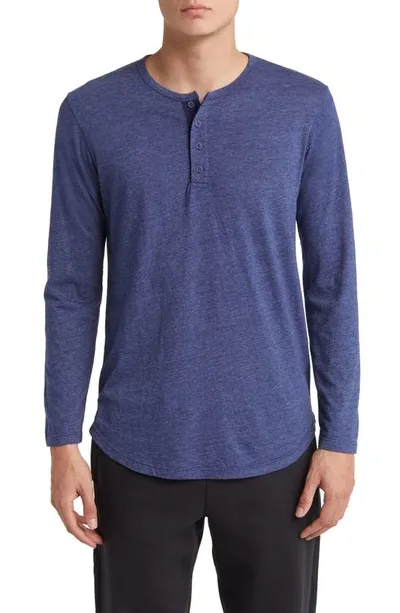 Goodlife Long Sleeve Henley In  Navy