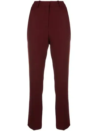 Victoria Victoria Beckham Tailored Fitted Trousers In Red