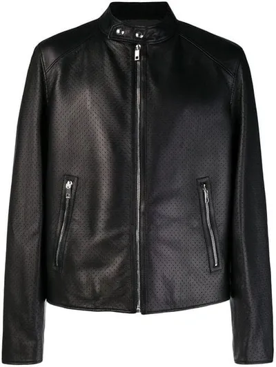 Bally Micro Perforated Jacket In Black