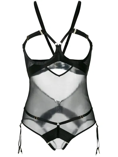 Bordelle Art Deco Ouvert Body In Black