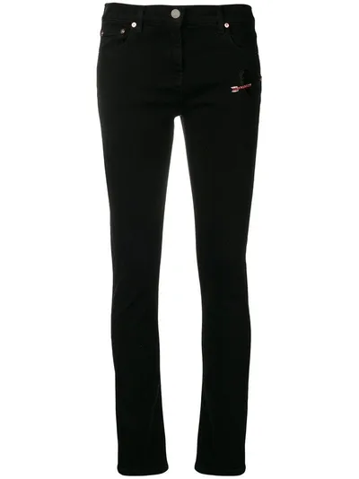 Valentino Slim-fit Jeans In Black