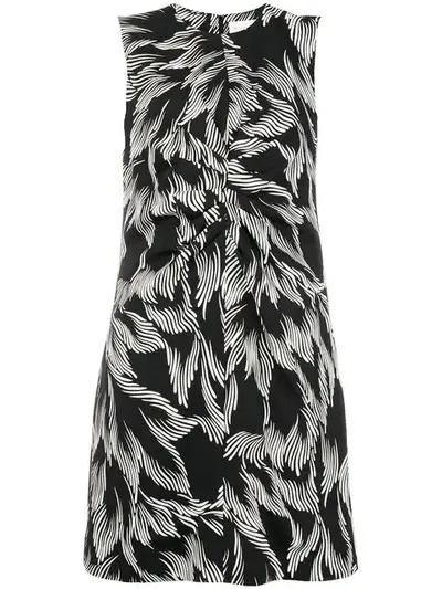 Victoria Victoria Beckham Foliage Print Shift Dress In Black