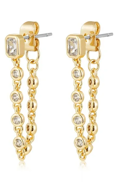 Luv Aj The Chloe Chain Stud Earrings In Gold