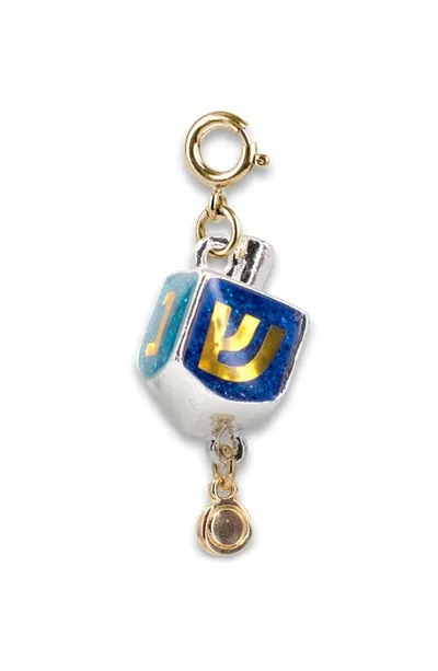 Charm It Kids' Glitter Dreidel Charm In Metallic Gold