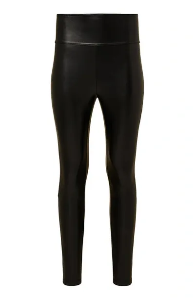 Weworewhat Faux Leather Leggings In Black