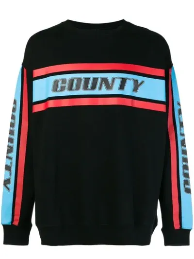 Marcelo Burlon County Of Milan Colour-block Logo Sweatshirt In Black