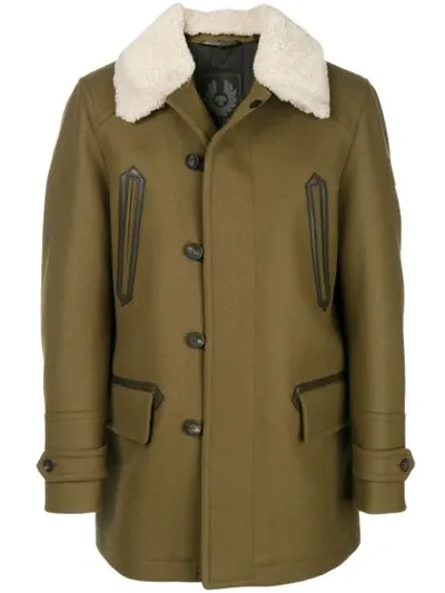 Belstaff Classic Button Coat In Brown