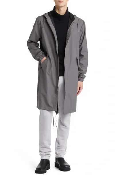 Rains Waterproof Fishtail Parka In Grey