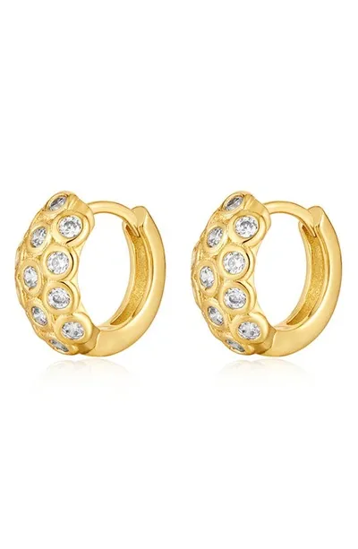 Luv Aj The Sienna Cubic Zirconia Hoop Earrings In Gold