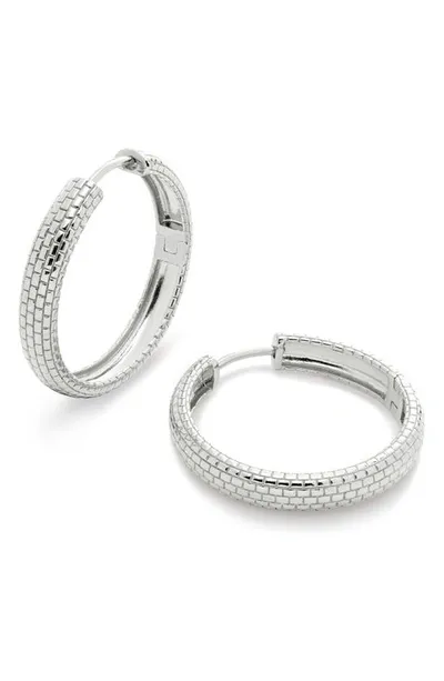 Monica Vinader Medium Heirloom Hoop Earrings In Sterling Silver