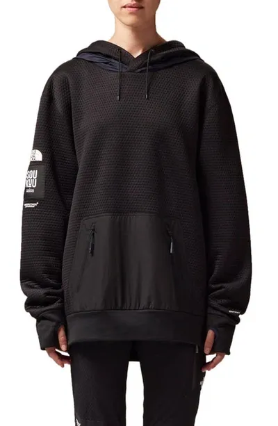 The North Face X Undercover Soukuu Dotknit Double Hoodie In Tnf Black & Aviator Navy