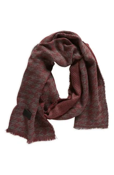 Cole Haan Reverisble Recycled Polyester Scarf In Syrah Multi