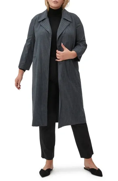 Pari Passu Charlie Pinstripe Coat In Gray