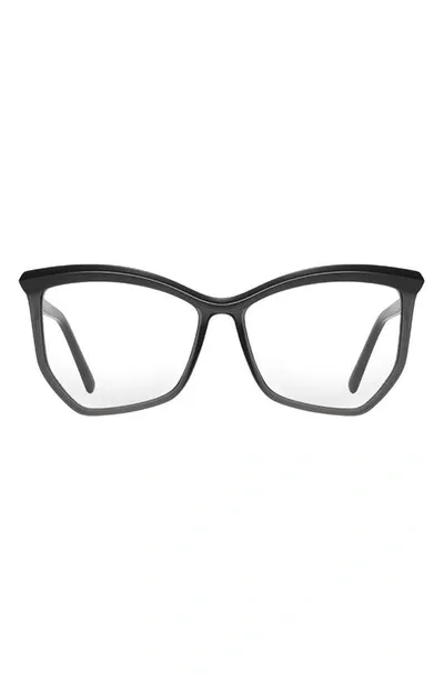 Fifth & Ninth Maggie 54mm Cat Eye Blue Light Blocking Glasses In Black